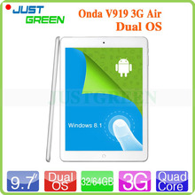 Onda V919 3G Air Dual Boot Tablet PC with Phone Call Z3736F Quad Core 9 7inch