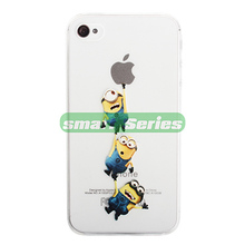 Fashion Grind Arenaceous Hard Cases For iPhone 4 4S Shell The Simpsons Minions Hands Grasp the