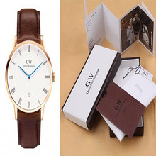 Best Quality Top Brand Daniel Wellington Watch Men Fashion Men Genuine leather calendar DW Watches women quartz watch and BOXES
