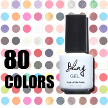 UV Nail Gel Polish UV&LED Shining Colorful 80 Colors 6ml Long Lasting Soak off Varnish Cheap Manicure by Bling