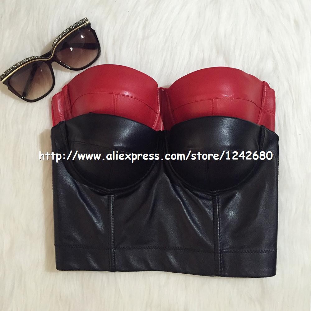 wholesale pu leather bustier