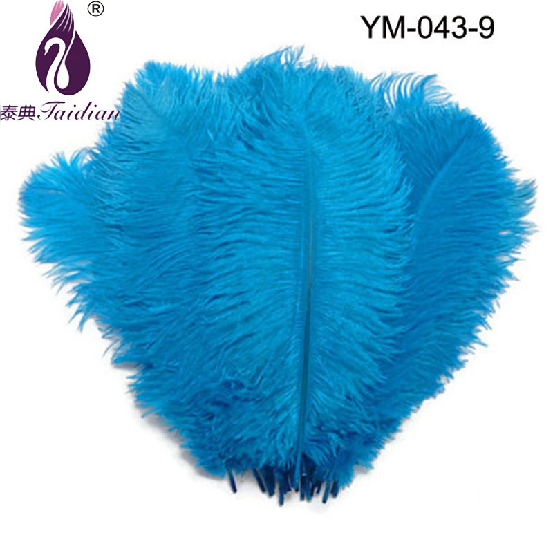 9# Ostrich Feather Plume wedding decoration, blue DIY Decoretion Feather ,Natural Ostrich Feather fringe