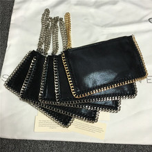 Luxury women coin purse wristlets quality PVC stella gold and silver chain available lady clutches dime bags Christmas gift