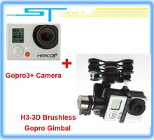 Drop shipping Gopro HERO3 sports camera with built-in Wi-Fi H3-3D Phantom 3-Axis Brushless Gopro Gimbal for Drone X350 Toy kids