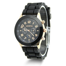 Geneva Women Fashion Colorful Rubber Quartz Watches Young Sports Women gold watch Casual Dress Wristwatches relogios