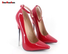 Sexy Womens ladies high stiletto fetish pointed pumps shoes large size US5 US14
