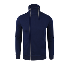 Men’s Basic Style Sportware High Collar Hoodies &Sweatshirt Design Double Zipper Men Turtle Neck Hoodie Jacket
