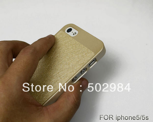 i5 5S Fashion Pattern Golden Matte Frosted PC Hard Case for Apple iPhone 5 Protective BackCover Tyrant Gold style Surface 50pcs