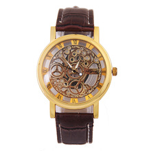 Men ‘ s reloj de moda esqueleto de lujo Casual acero inoxidable mano reloj relógio reloj de pulsera Masculino nuevo estilo