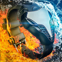 New Hot Sale LED Watch Digital Fashion Cobra Men s Watches black white Silicone Iron Man