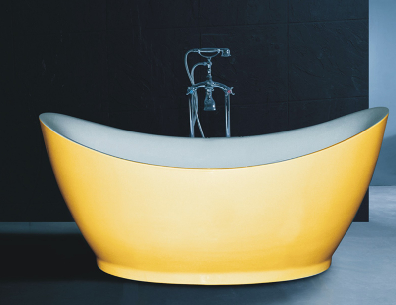 B538 Special design soaking bath tub/deep bath tub yellow bathtub freestandingin Bathtubs
