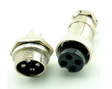 5 sets/kit 4 PIN 16mm GX16-4 Screw Aviation Connector Plug The aviation plug Cable connector Regular plug and socket