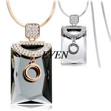 mix lot wholesale Quality hot-selling full rhinestone square crystal long necklace – 2935  free shipping