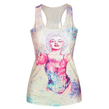 2016 Women Summer Sport T-shirt 3D Clap Your Hands Say Yeah Vests Ariel Cartoon Print Camisole Sexy Fashion Punk Tank Tops