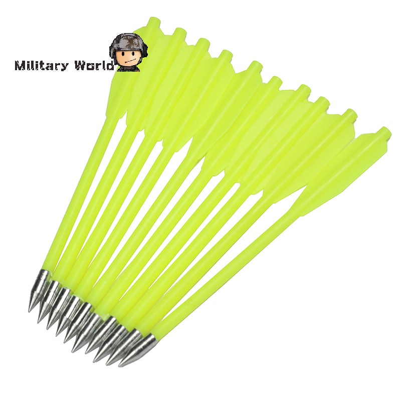 12pcs pack Tactical Archery Arrowhead Steel Military Arrow Tip Broadheads Arrow Bow Accessory Tool Green For