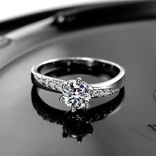 Lose money promotion wholesale best selling 925 sterling silver zircon crystal anti allergy ladies wedding rings