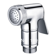 Free shipping Solid Brass Chrome Handheld Bidet /Portable Bidet Shower Set With Brass Holder and 1.5m Hose-B010501