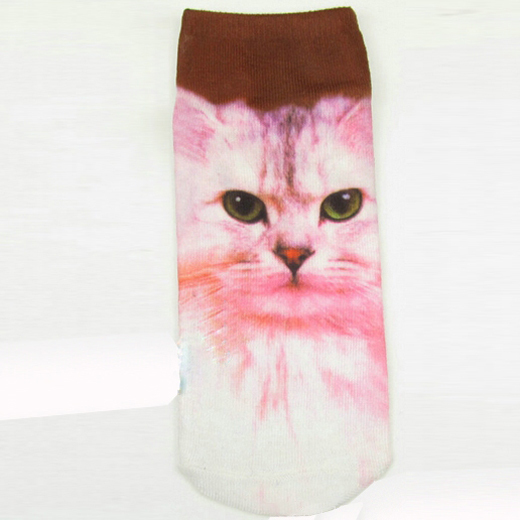 1Pair 3D Print Animal Socks Casual Cute Charactor Socks Unisex boat socks for Girls and Boys