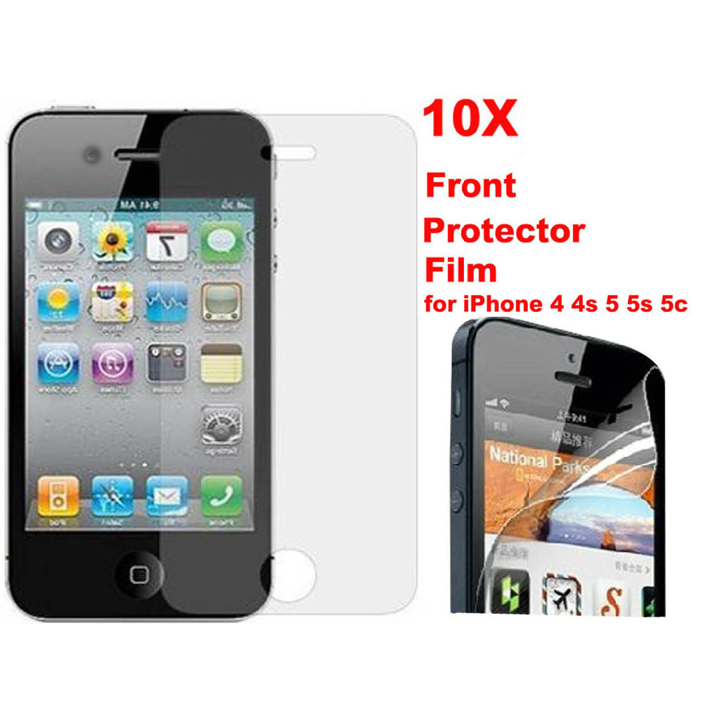 Special Price 10 pcs lot Clear Transparent Front Screen Protector Guard Film For iPhone 4 4s