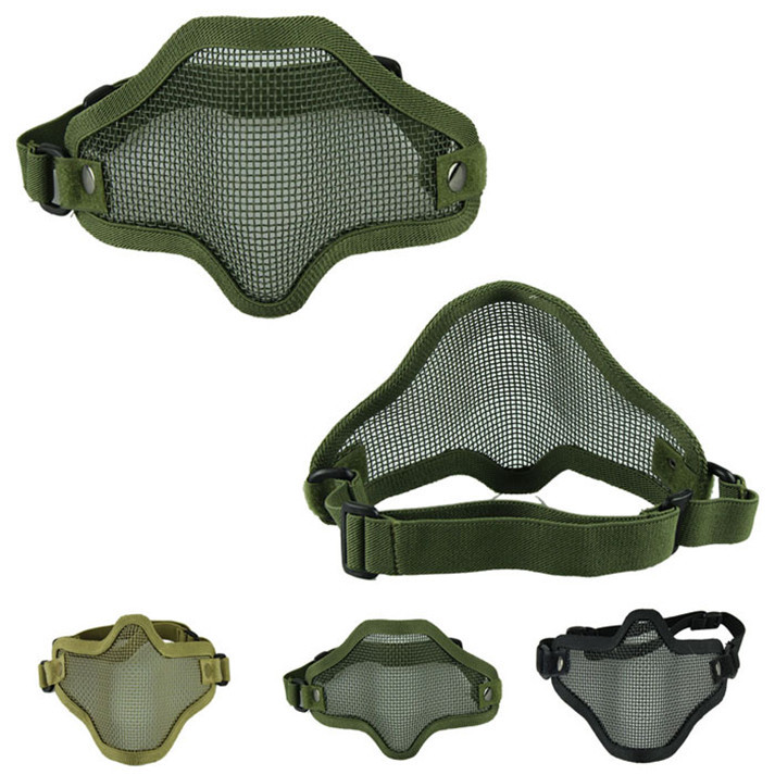 Superior Hot Selling Iron Face Airsoft Mask With Metal Wire Mesh Lower Half Mask June11