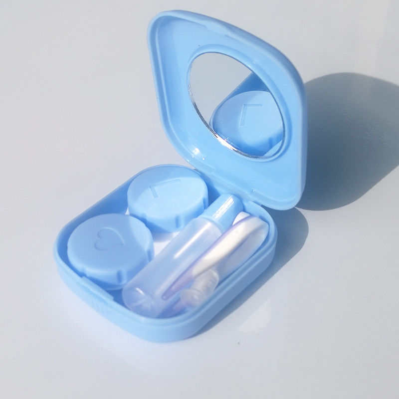 Porfessional Pocket Mini Contact Lens Case Travel Kit Easy Carry Mirror Container Holder Free Shipping