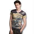 2016 Large Size Summer T Shirts Men s Casual Fashion Slim Fit Short Sleeved V Neck