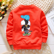 2016 Spring cotton cute cartoon 4 colors long sleeved children t shirt 0 3 year baby