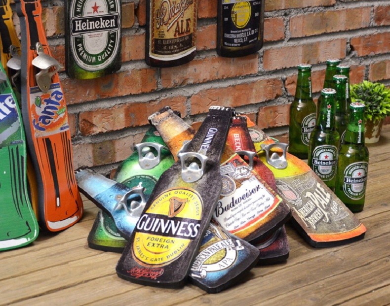 Bar tool American retro beer bottle opener creative Bar Restaurant wall hangings crafts barware (6)