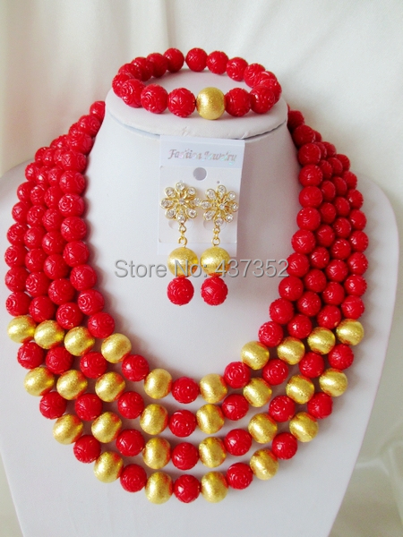 Free Shipping! 2014 Fashion Artificial Coral Beads Jewelry Set Nigerian African Wedding Beads Jewelry Set CWS-312