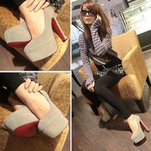 Free Shipping suede Sexy Women Pumps Princess Thick Heel Spring Women s shoes High Heels Platform
