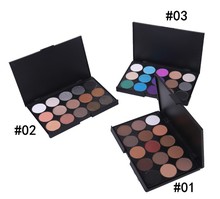 3 styles 2015 new matte glitter eyeshadow palette makeup set 15 color eye shadow make up set