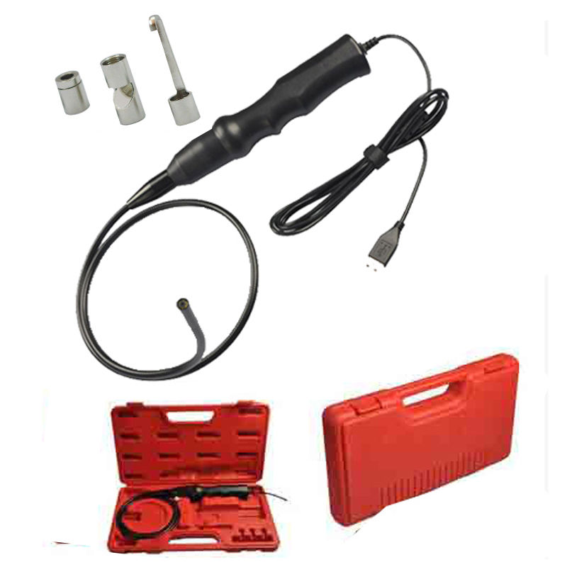 Free shipping!!6LEDs/5.5mm USB Endoscope Inspection Snake Camera Borescope+Magnet+Hook+Mirror car diagnosis