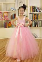 Retail 2016 Bridesmaids Flower Girl Dresses For Children Elegant Baby Sleeveless Dresses Kid Pageant Dress Tutu Baby Dress