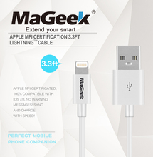 3 3ft 1m MFi Certified Sync Charge Cable for Apple Original Brand MaGeek USB Data Cable
