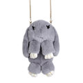 Lovely Bunny Fur Rabbit Backpack School Bags For Teenager Girls Cartoon 3D Women Travel Shoulder Bag