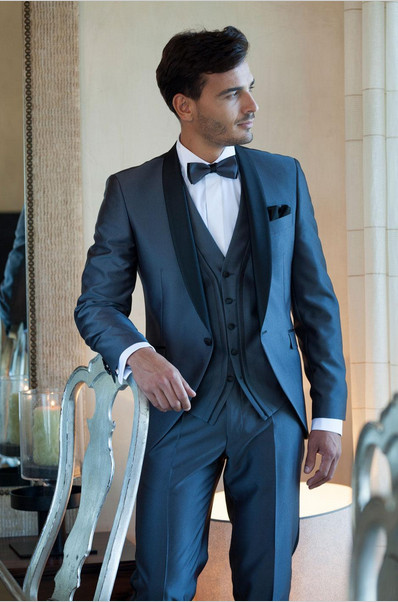 New Fashion Custom Made Men's Wedding Suits Groom Tuxedos Formal Business Suits Blazers Ternos De Noivo Jacket+Pants+Vest
