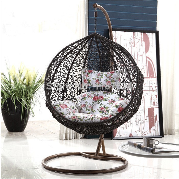 Silla colgante de ratán para patio, hamaca moderna, columpio, cesta