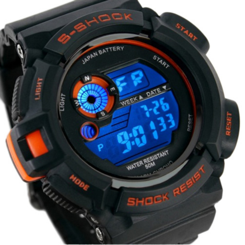 Hot 2015 Outdoor Sports Watch Waterproof Shockproof Men Mountaineering Electronic Men s watch Wristwatches Top Quality