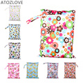 cartoon pattern nappy diaper bag mat cup bottle pad handbag polyester fabric waterproof zipper shoe storage