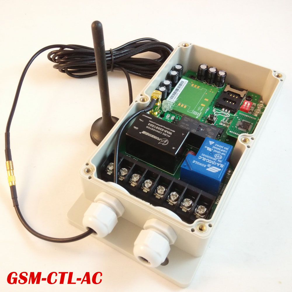 Two relay output GSM remote control switch box (GSM CTL AC)in Sensors