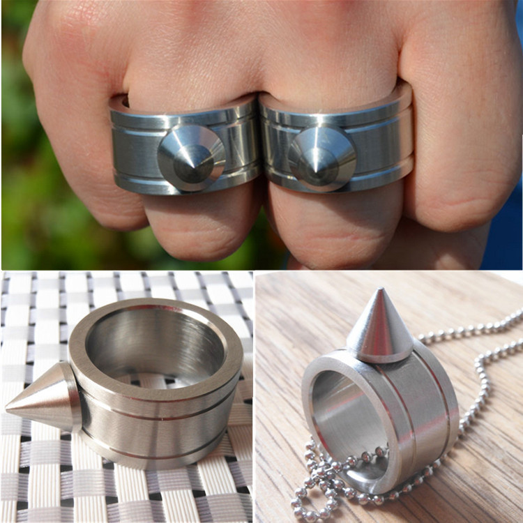 Zinc Alloy Self defense Product Self Defense Shocker Weapons Ring Can Be Used As Keychain And