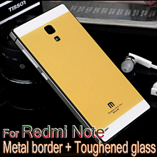 22 Color Toughened Glass Back Cover Aluminum Frame For Xiaomi Hongmi Redmi Note 5 5 4G