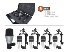 Drum Mic Set Musical Instrument Jazz Band Drums Microphones Professional 5pcs Kit all in one box