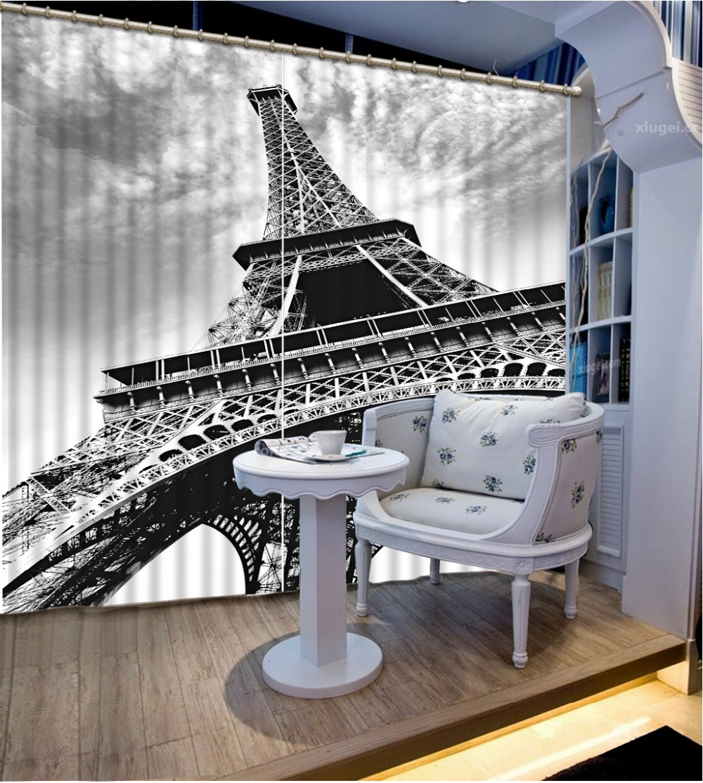 Online kopen wholesale black and white pattern curtains uit china ...