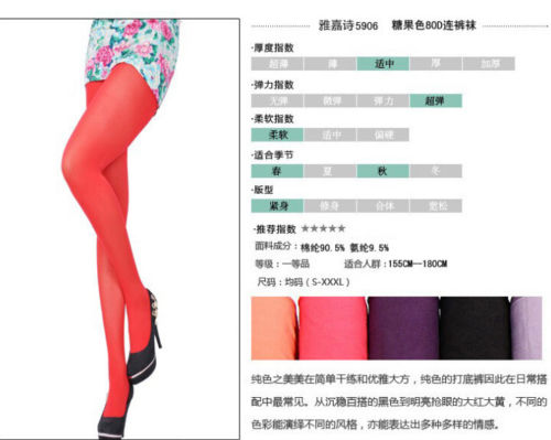 FD1122-Womens-Footed-Tights-Thick-Opaque-Stockings-Pantyhose-Leggings-Candy-Sock