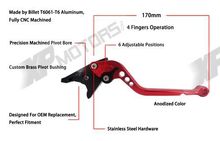CNC Long Clutch Brake Levers For Kawasaki Ninja 650R ER 6N F Versys 650 2009 2010