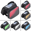 Cycling Bicycle Front Top Tube Frame Double Bag for 4 2 Cellphone Phones free shipping