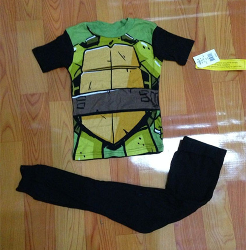 Baby Boys Teenage Mutant Ninja Turtles Pajamas Kids Pajamas Set 2pcs T-shirt+Trousers Children Summer Short Sleeve Pyjamas 4s/l