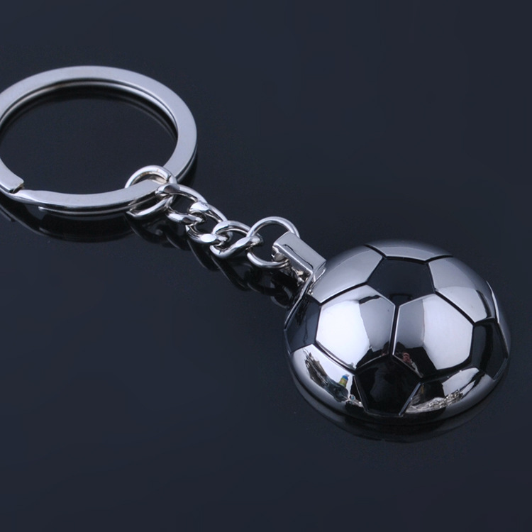 EASYA Football Keychains Metal Half Ball Soccer Key Chains World Cup