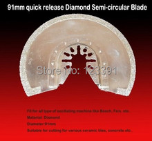 Envío gratis diamante semi circular vio la lámina OD 91 mm para tch, Bosch y Fein herramientas para multifuncional herramientas eléctricas